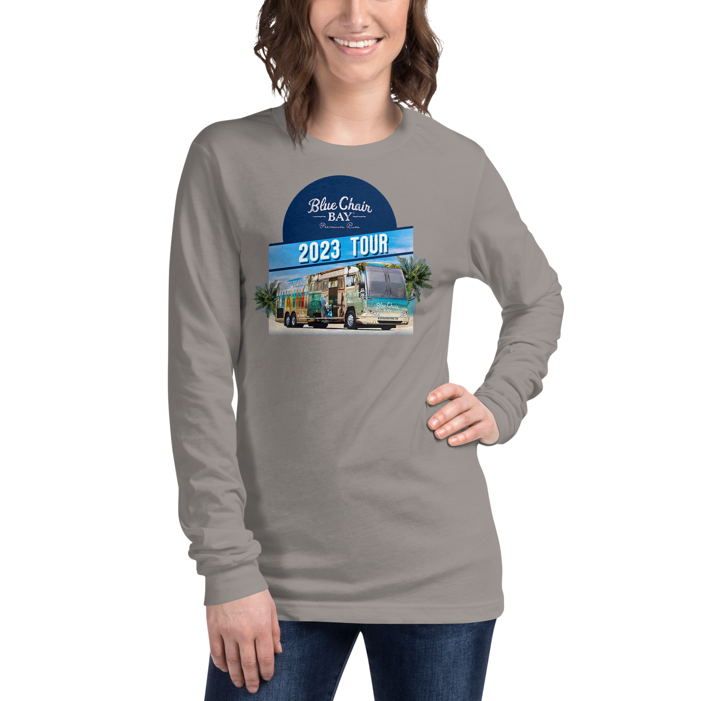 Bus Tour 2023 Gray Long Sleeve Tee