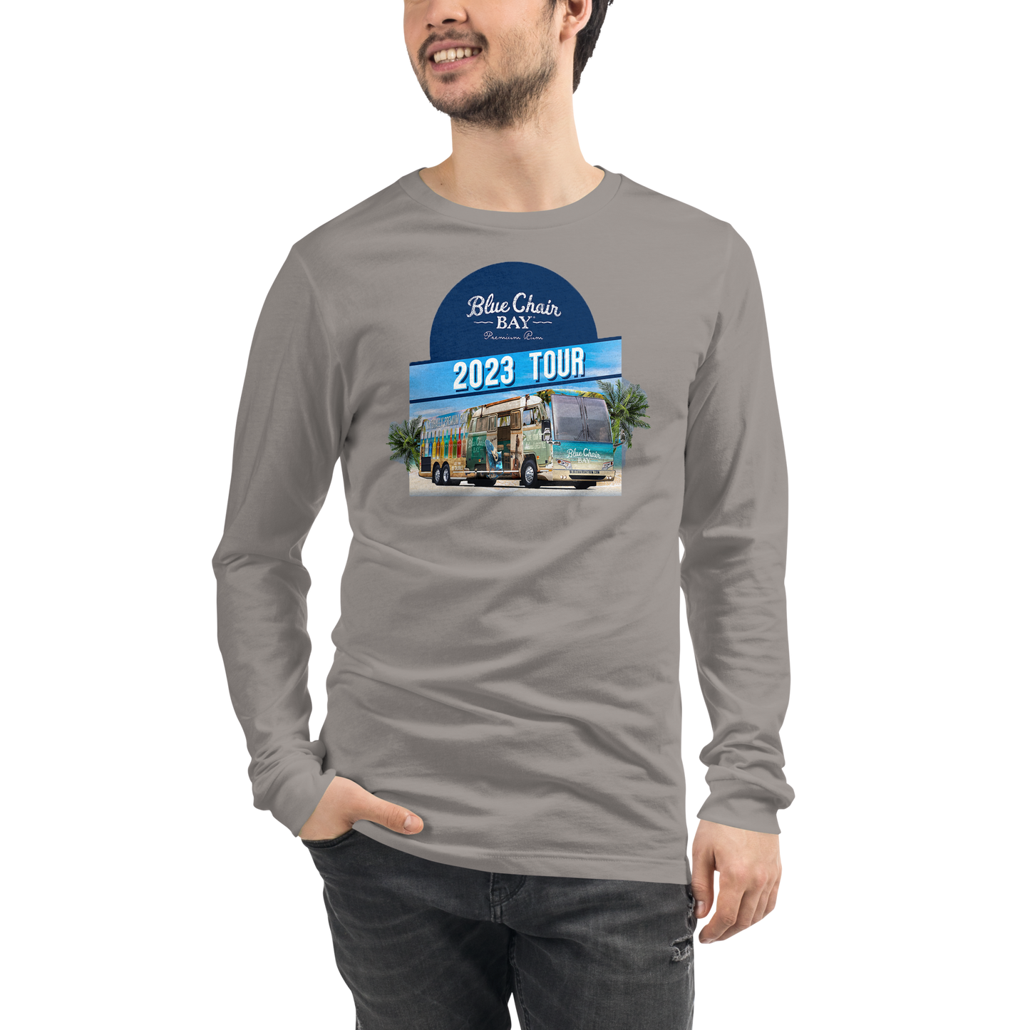 Bus Tour 2023 Gray Long Sleeve Tee