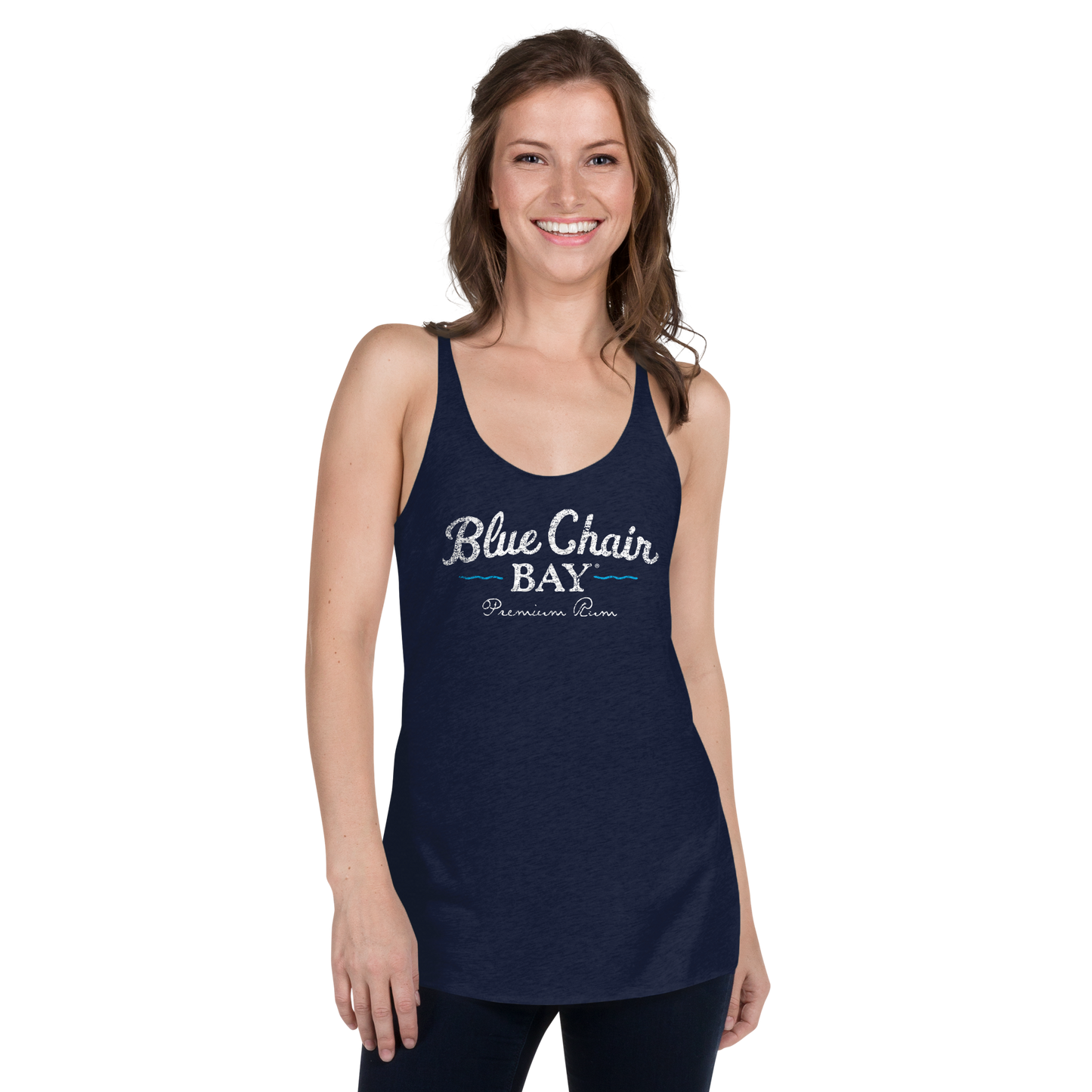 Ladies Racerback Tank - Navy