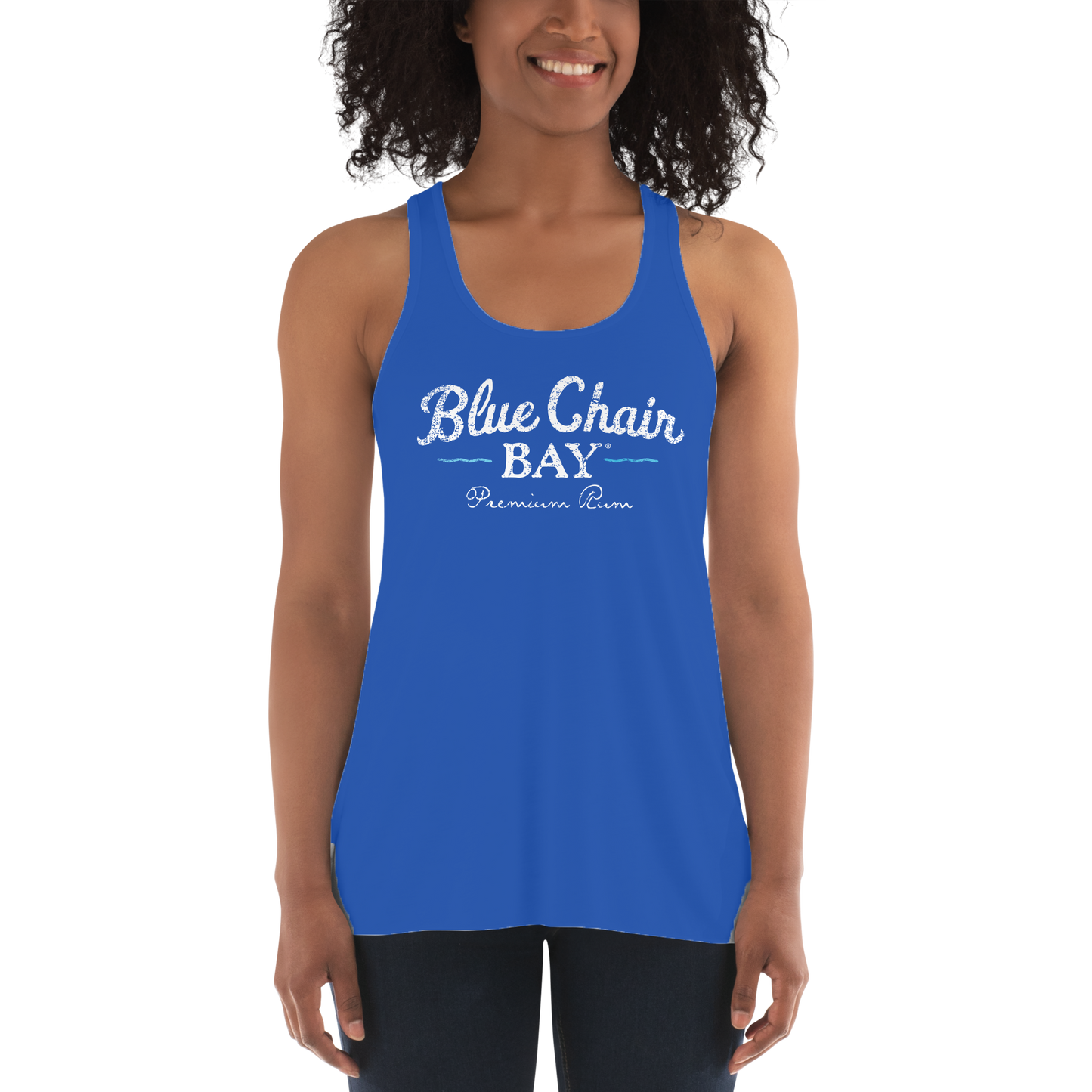 Ladies Flowy Scoop Tank - Royal