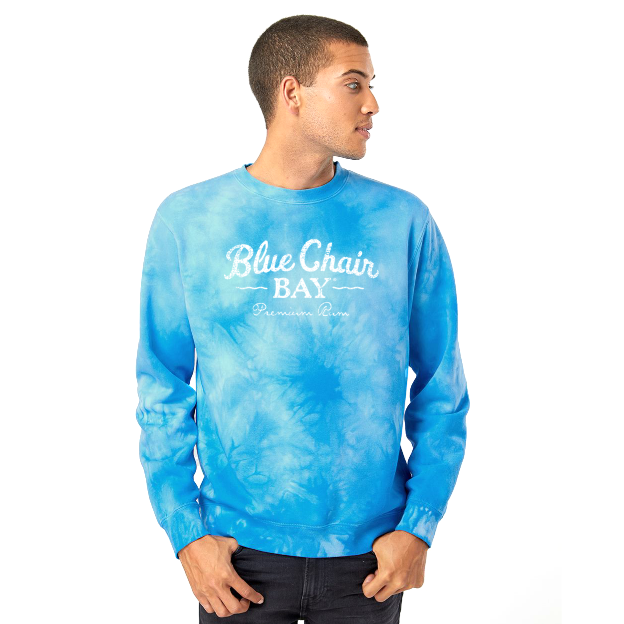 Crewneck Sweatshirt - Tie-Dye Blue