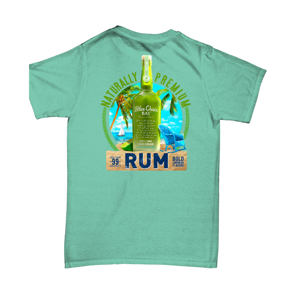 Blue Chair Bay Teal Key Lime Rum Cream Tee Blue Chair Bay Rum Store
