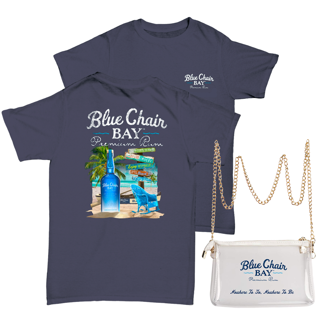 Rum Tee + Clear Stadium Bag