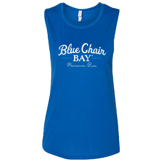 Ladies Flowy Scoop Tank - Royal