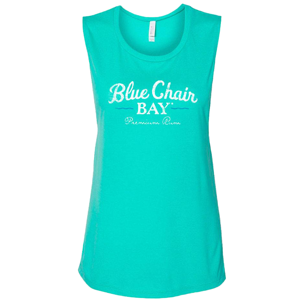 Ladies Flowy Scoop Tank - Teal