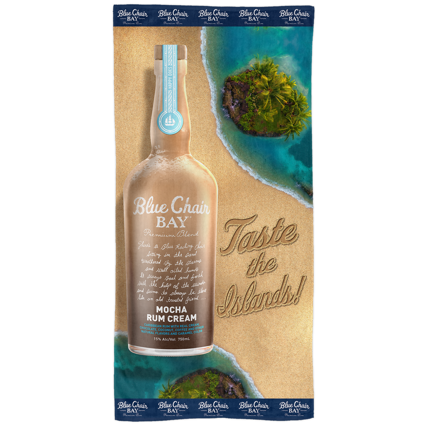 Blue Chair Bay Mocha Rum Cream beach towel