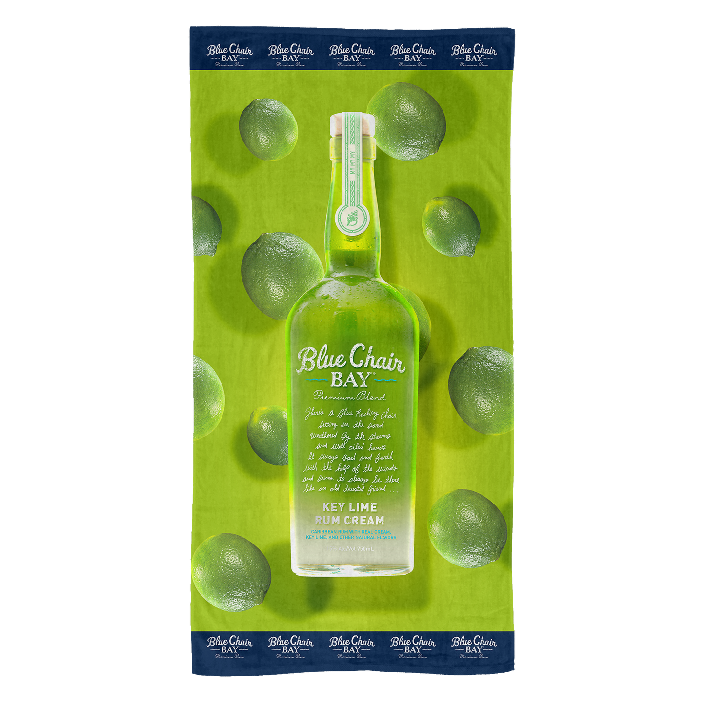 Key Lime Bottle Beach Towel