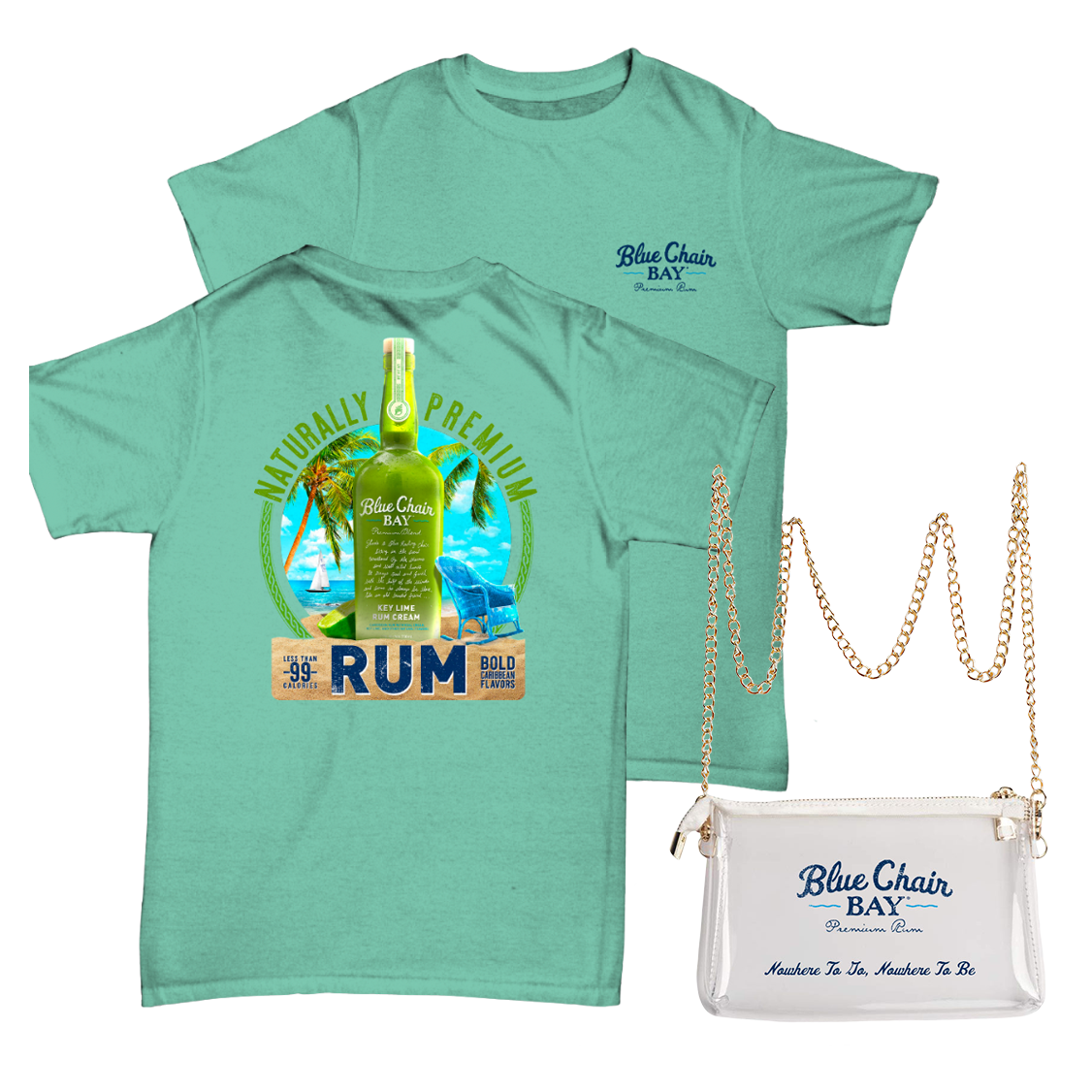 Rum Tee + Clear Stadium Bag