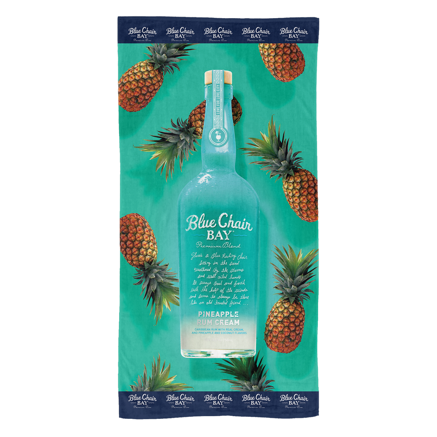 Pineapple Bottle Beach Towel